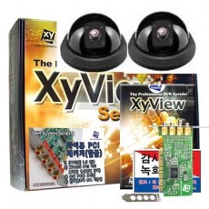 DVR보드 돔카메라4세트 실내형 세트 CCTV 감시카메라 DVR카드돔카메라세트