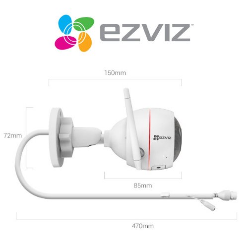 이지비즈 C3W CCTV 감시카메라 와이파이IP카메라 홈CCTV EZVIZ 스마트홈 소형HD실외적외선 Wifi2.4GHz