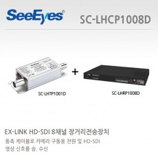 씨아이즈 SC-LHCP1008D CCTV 감시카메라 HD-SDI전송장치 동축케이블전원데이터중첩전송장치