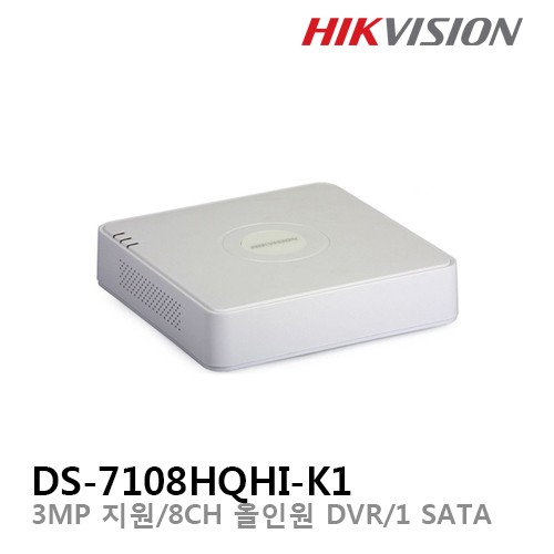 HIKVISION 하이크비전 DS-7108HQHI-K1 CCTV 감시카메라 DVR AHD TVI녹화장치 터보HD